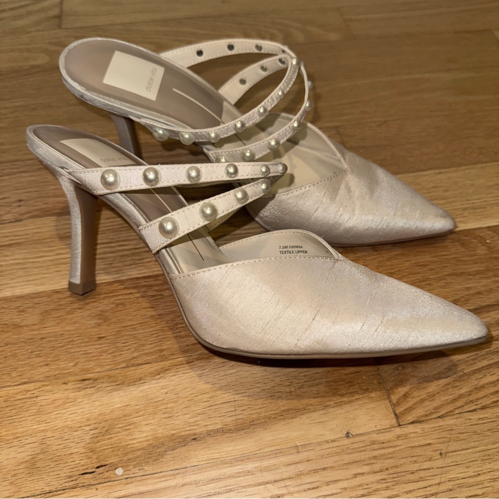 Dolce Vita Hanna Mule Ivory Pearl Size 7.5 - Picture 6 of 11